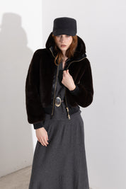 Bomber Corto in ecopelliccia.
