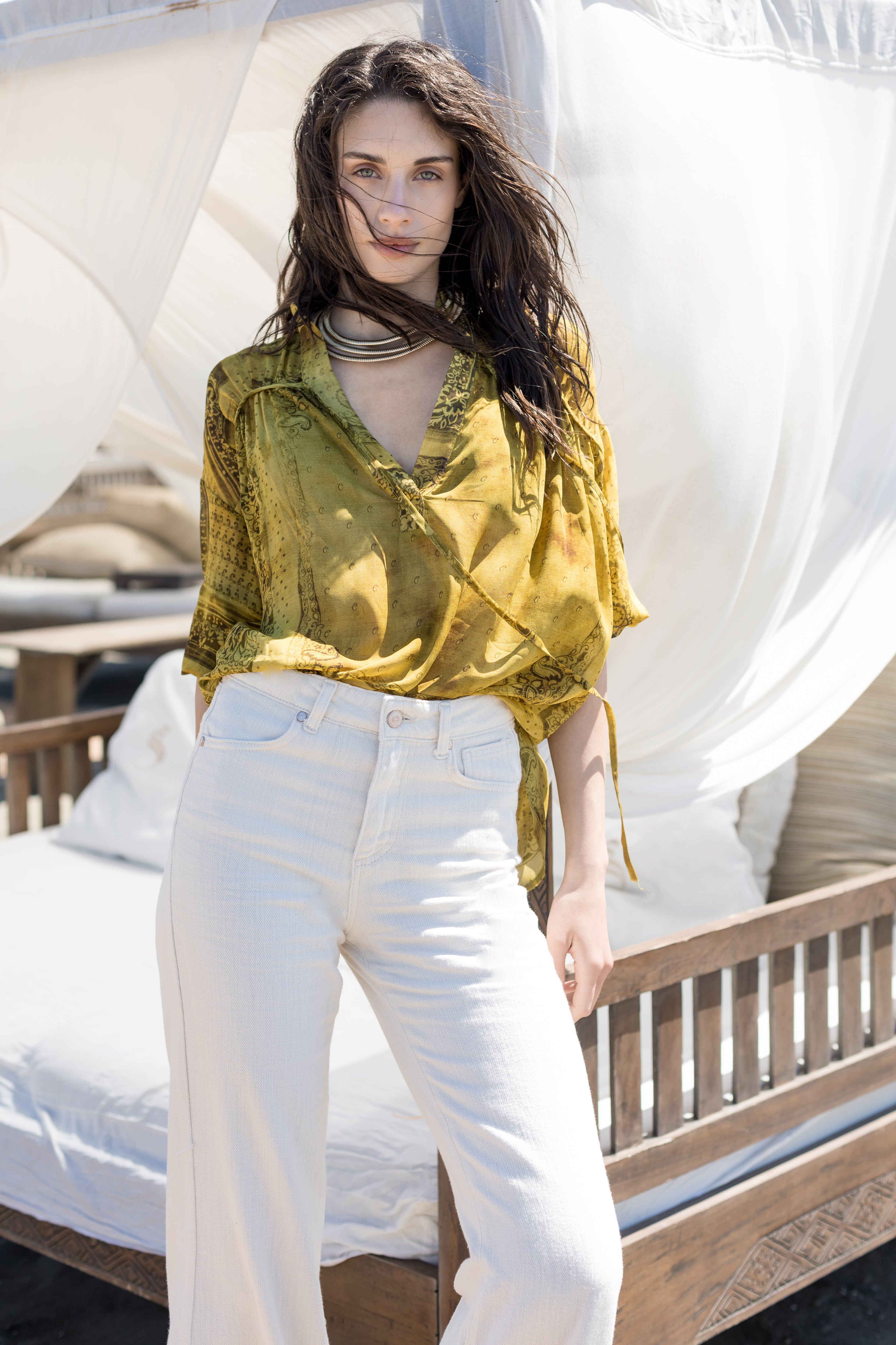 Pantalone cotone slegato