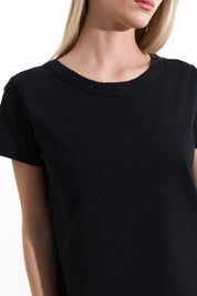 T-shirt collo in maglia e micro paillettes - Compagnia Italiana