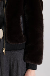 Bomber Corto in ecopelliccia.