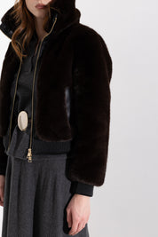 Bomber Corto in ecopelliccia.