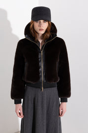 Bomber Corto in ecopelliccia.