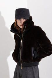 Bomber Corto in ecopelliccia.