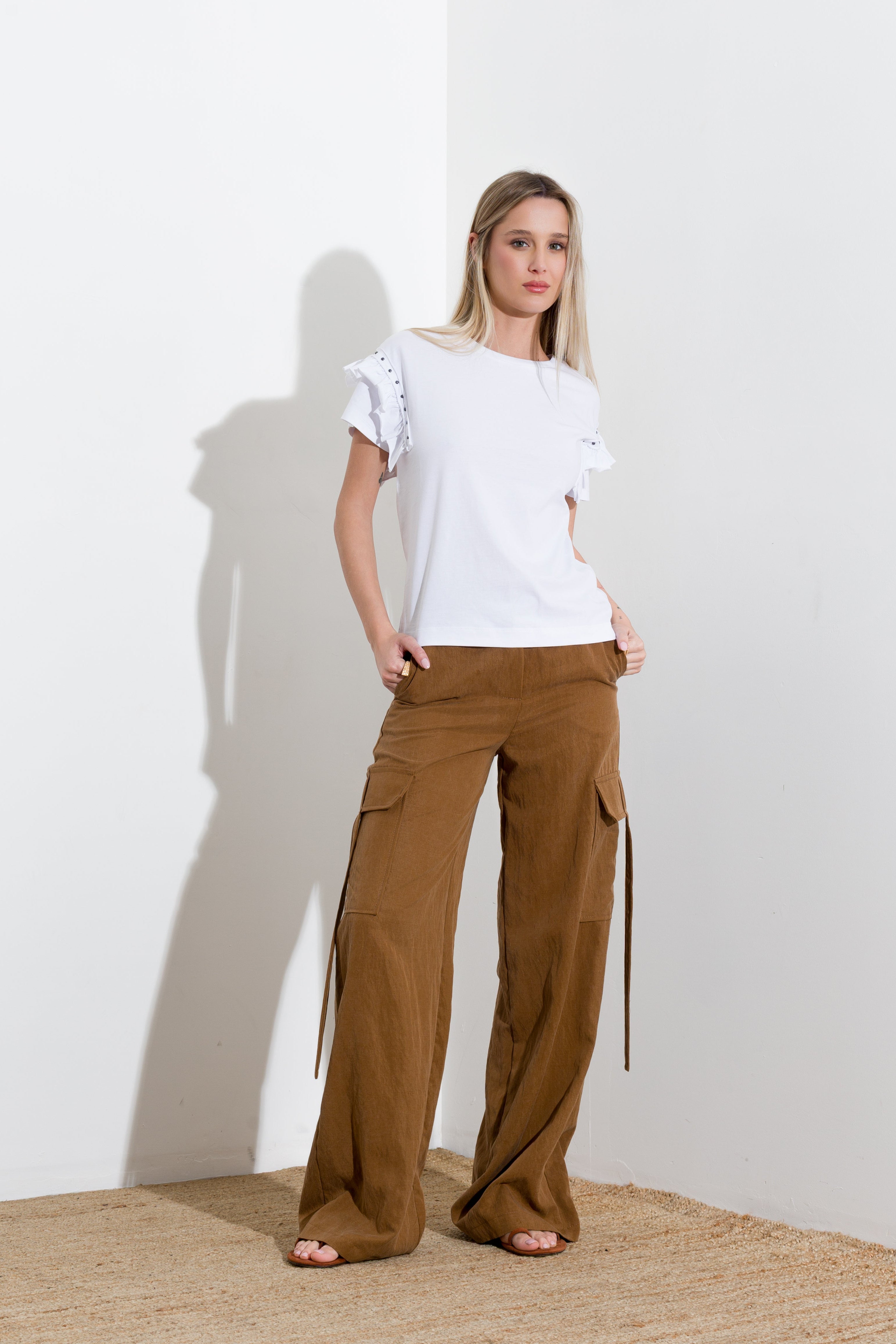 Pantalone cargo in lyocell - Compagnia Italiana