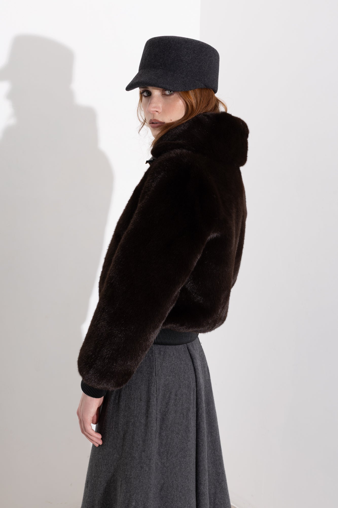 Bomber Corto in ecopelliccia.