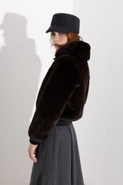 Bomber Corto in ecopelliccia.