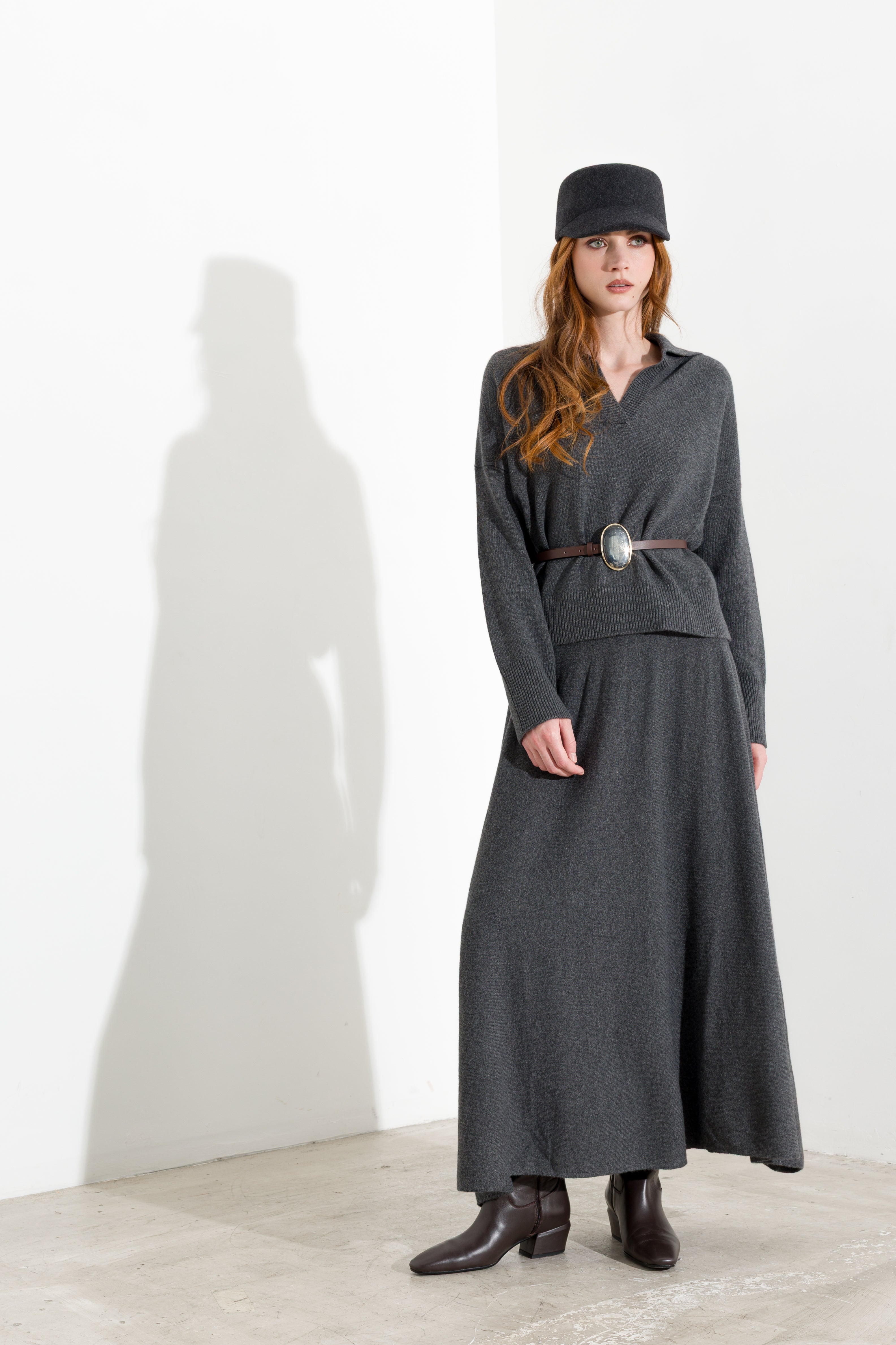 Gonna lunga in misto cashmere - Friendly Sweater