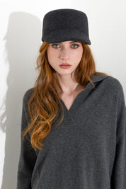Maglia polo in misto cashmere