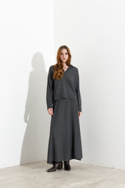 Maglia polo in misto cashmere