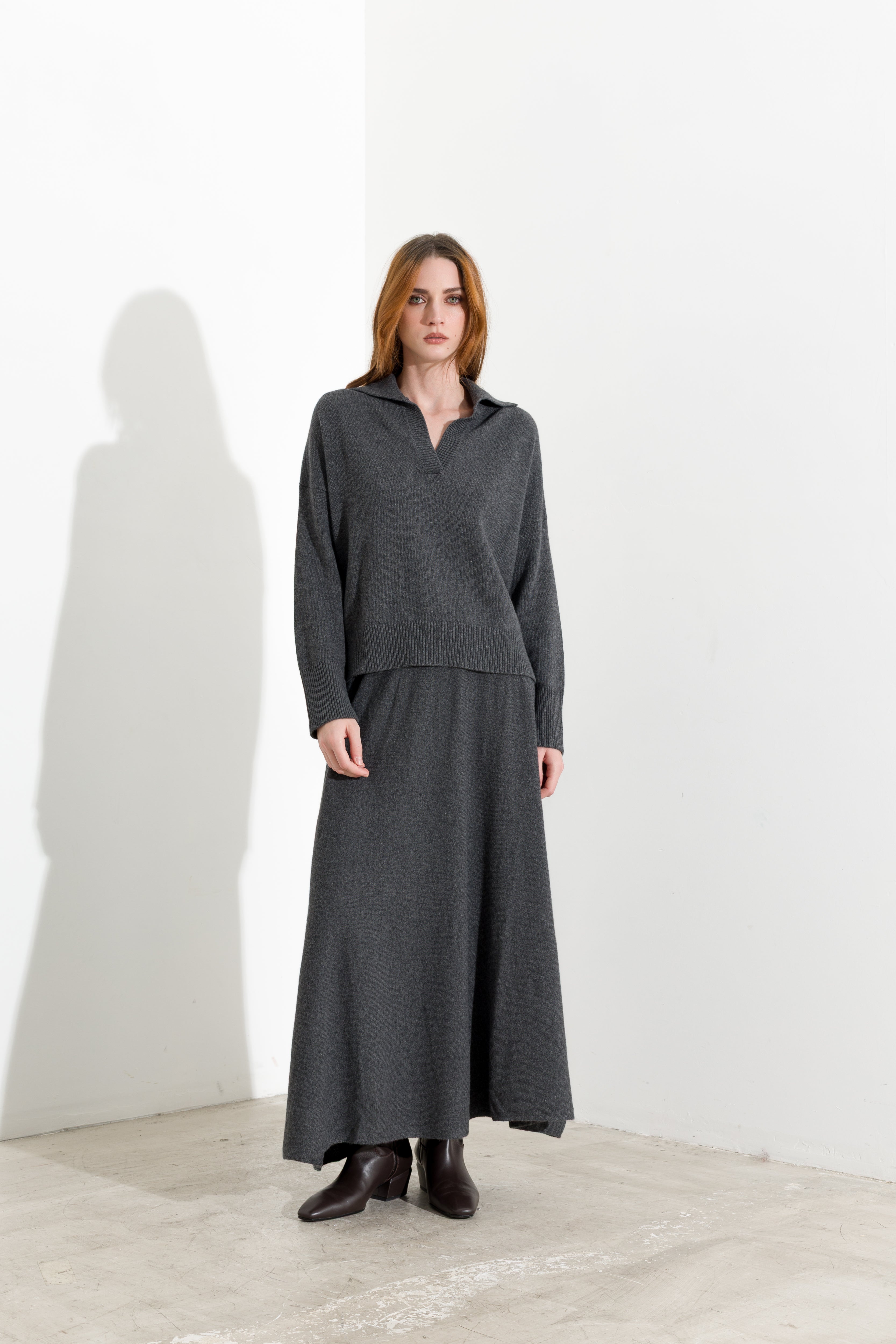 Gonna lunga in misto cashmere - Friendly Sweater