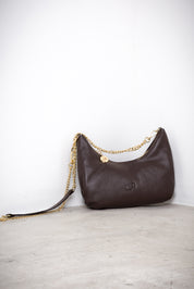 Half-moon leather bag