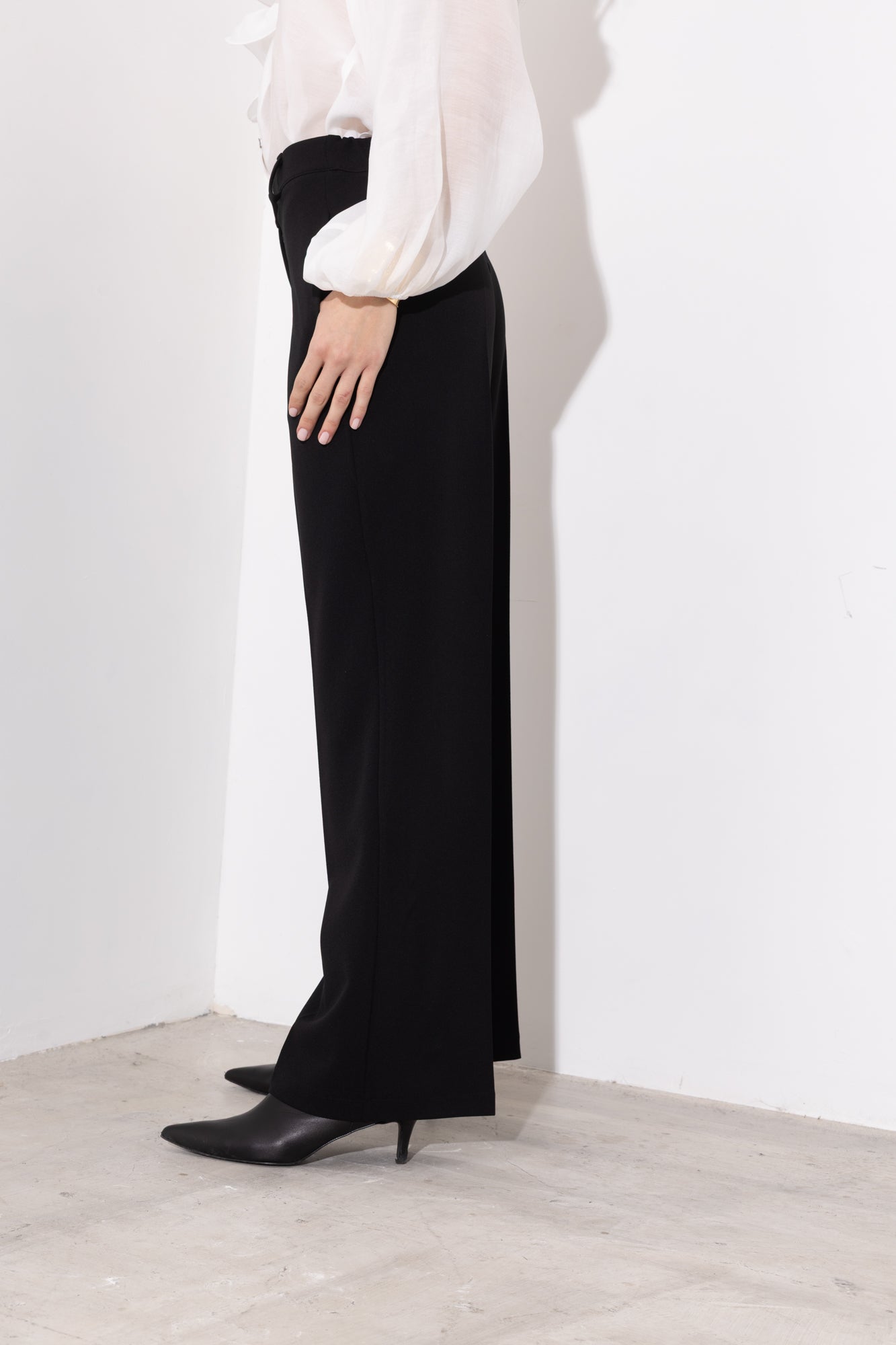 Pantalone palazzo in scuba crepe
