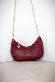 Half-moon leather bag