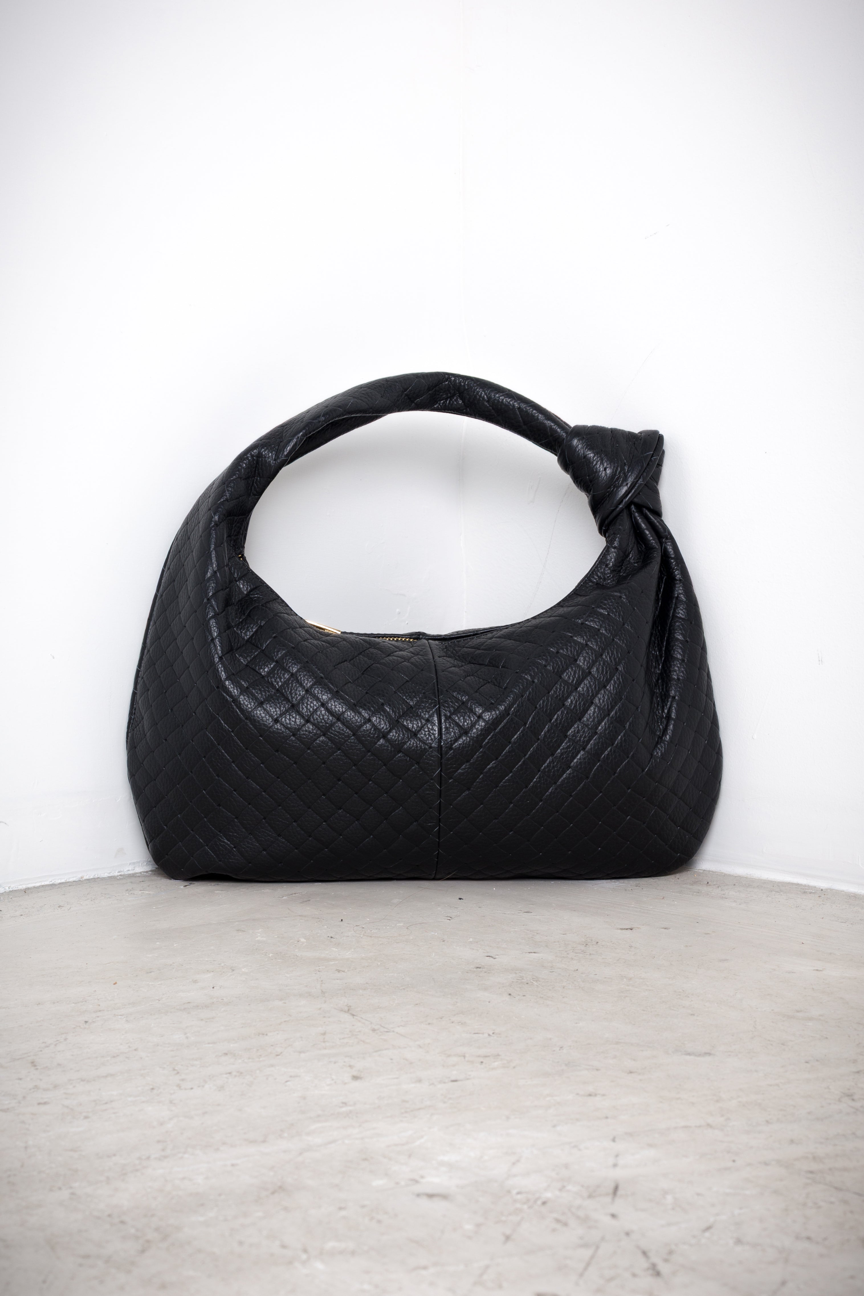 Borsa pelle itrecciata
