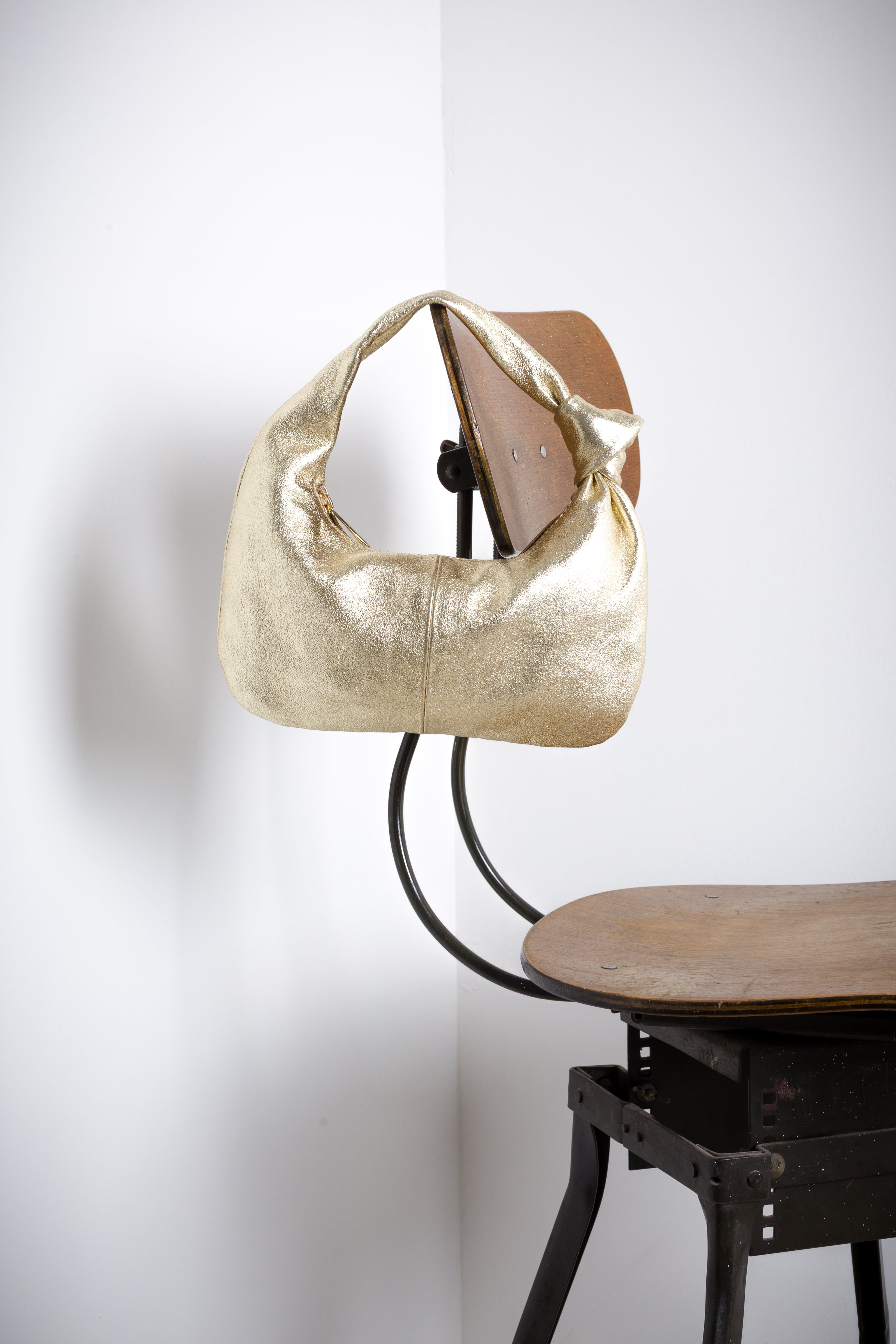 Borsa mini in pelle laminata