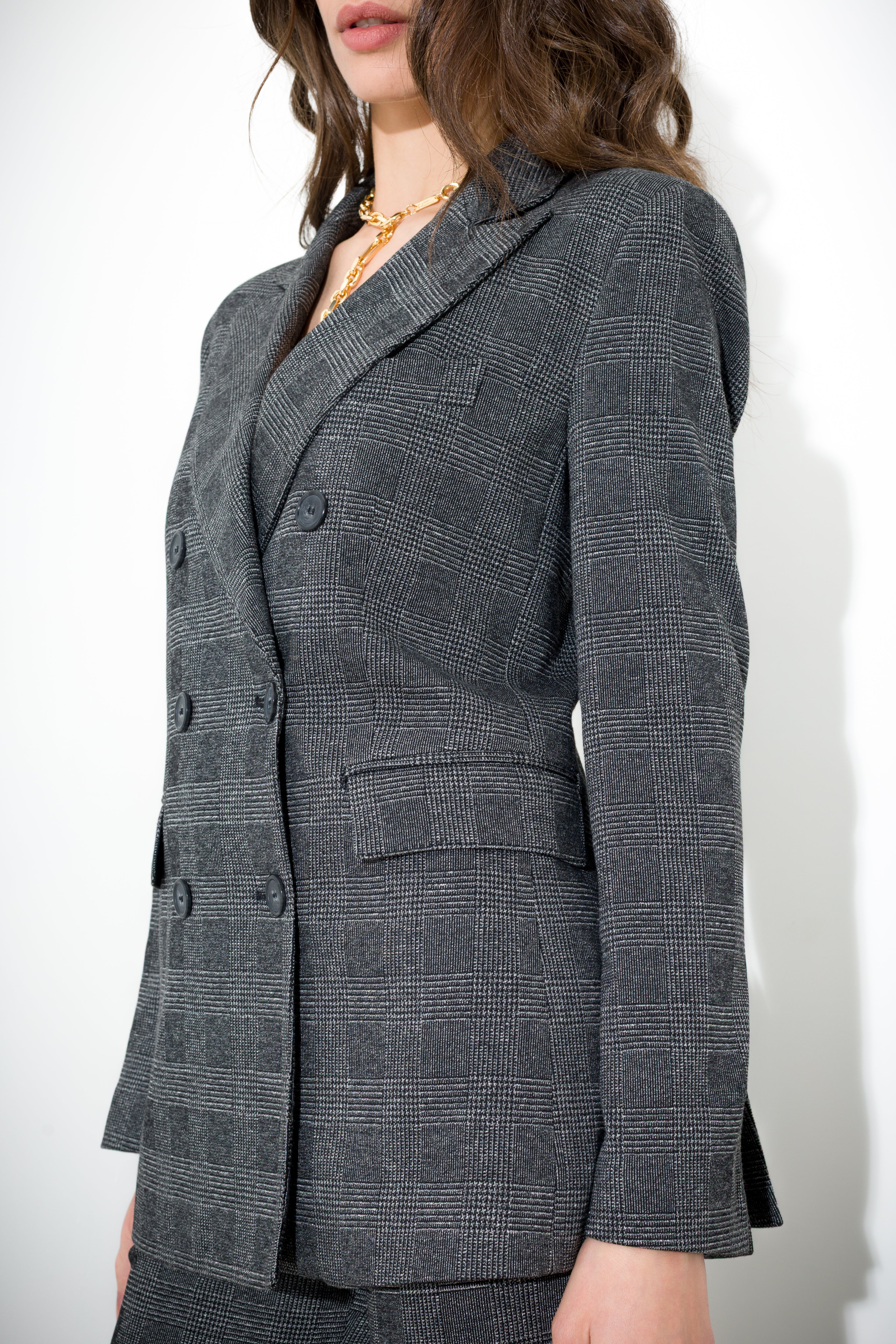 Giacca doppiopetto in galles