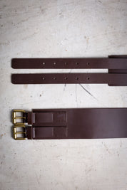 Double buckle corset belt