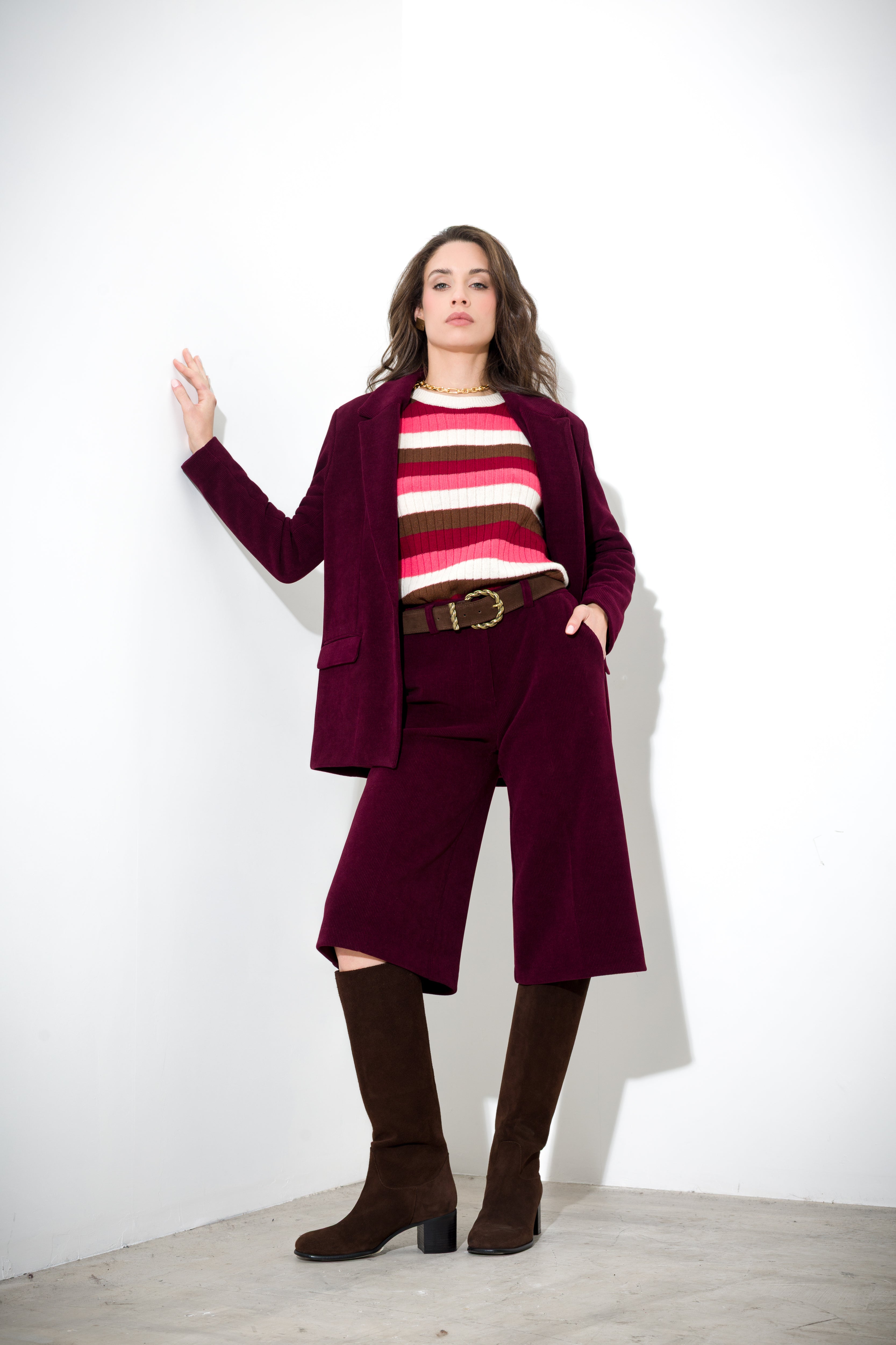 Blazer in velluto a coste