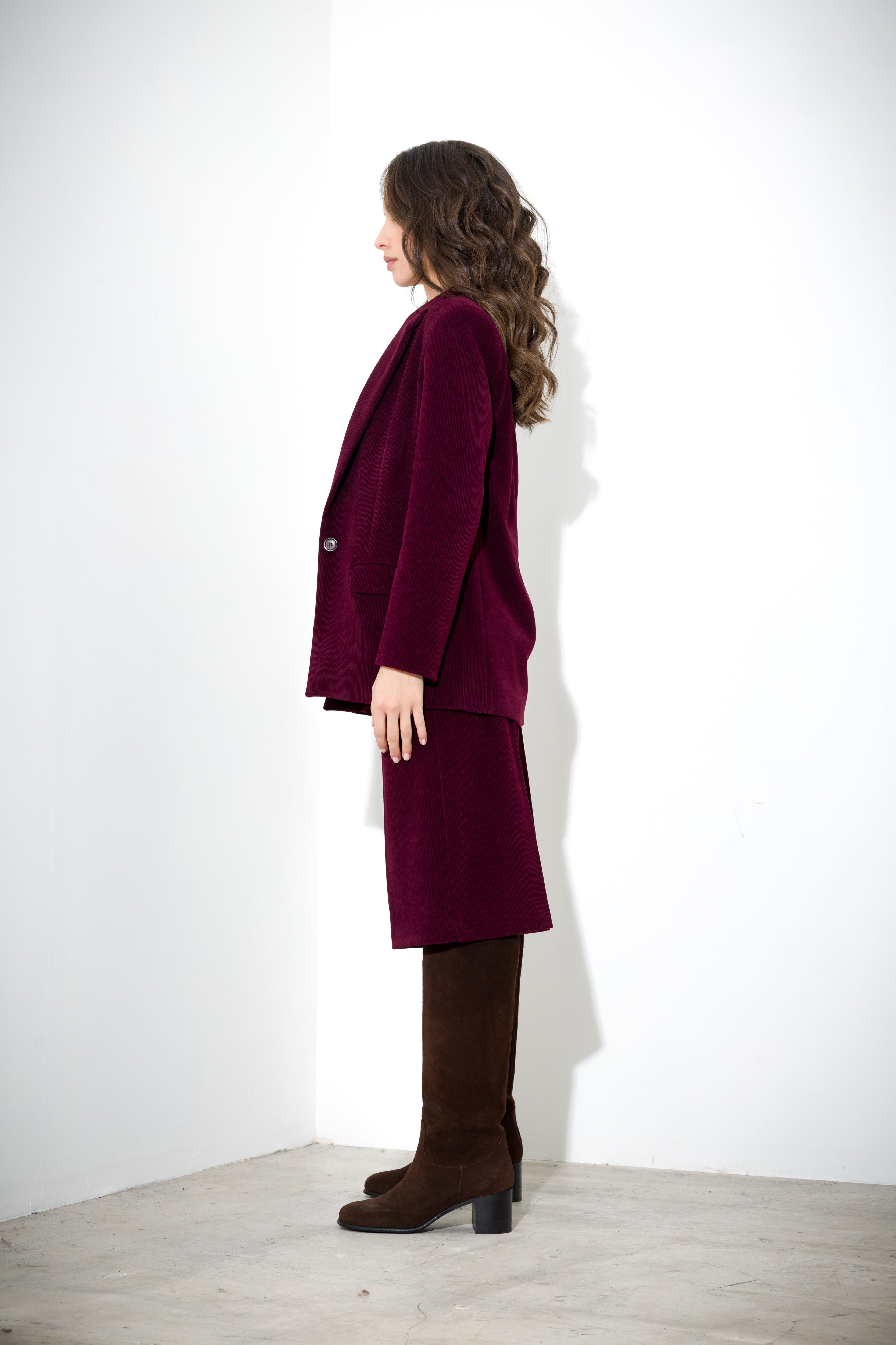 Blazer in velluto a coste