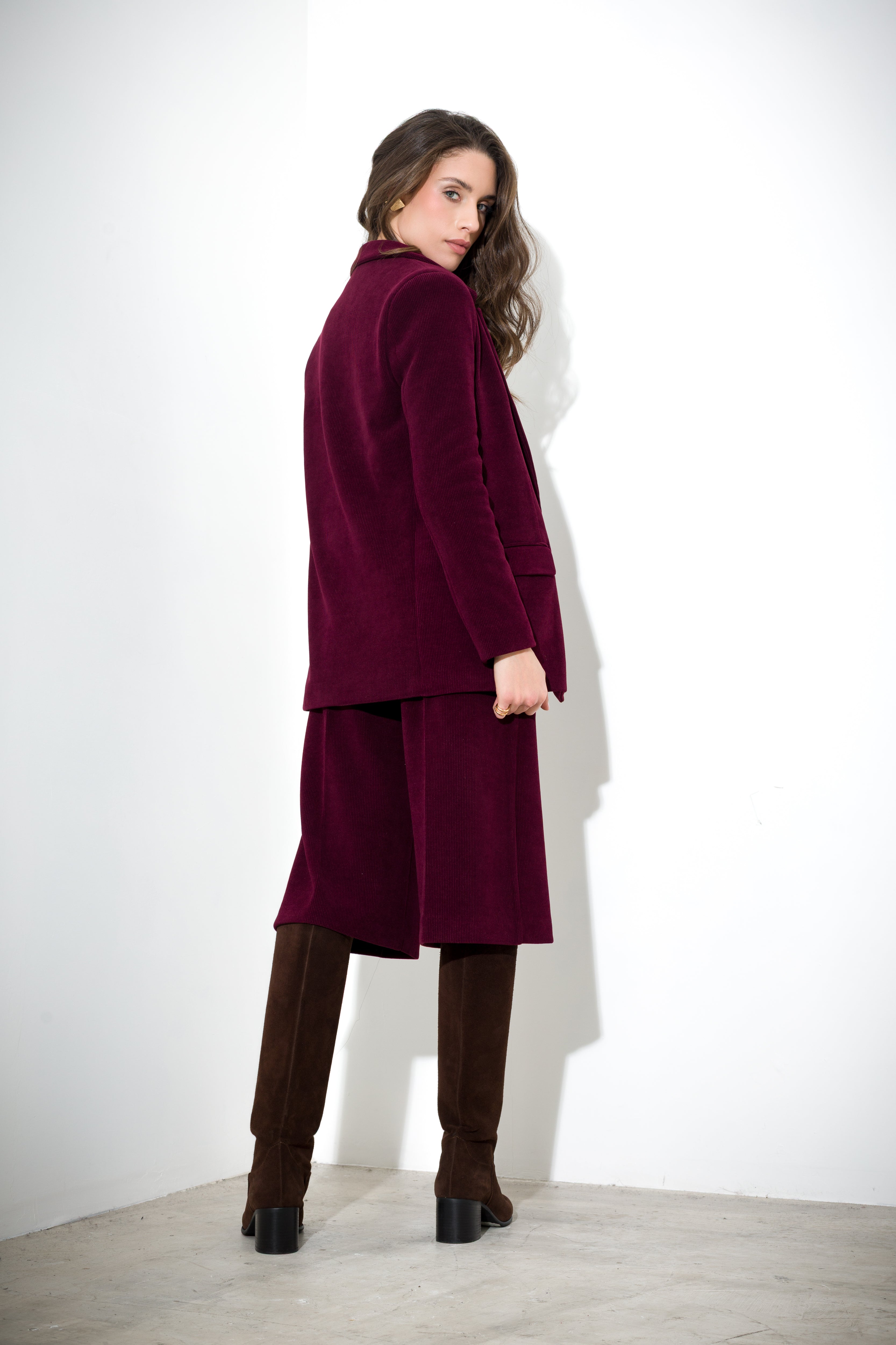 Blazer in velluto a coste