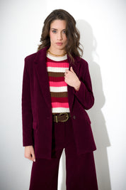 Blazer in velluto a coste