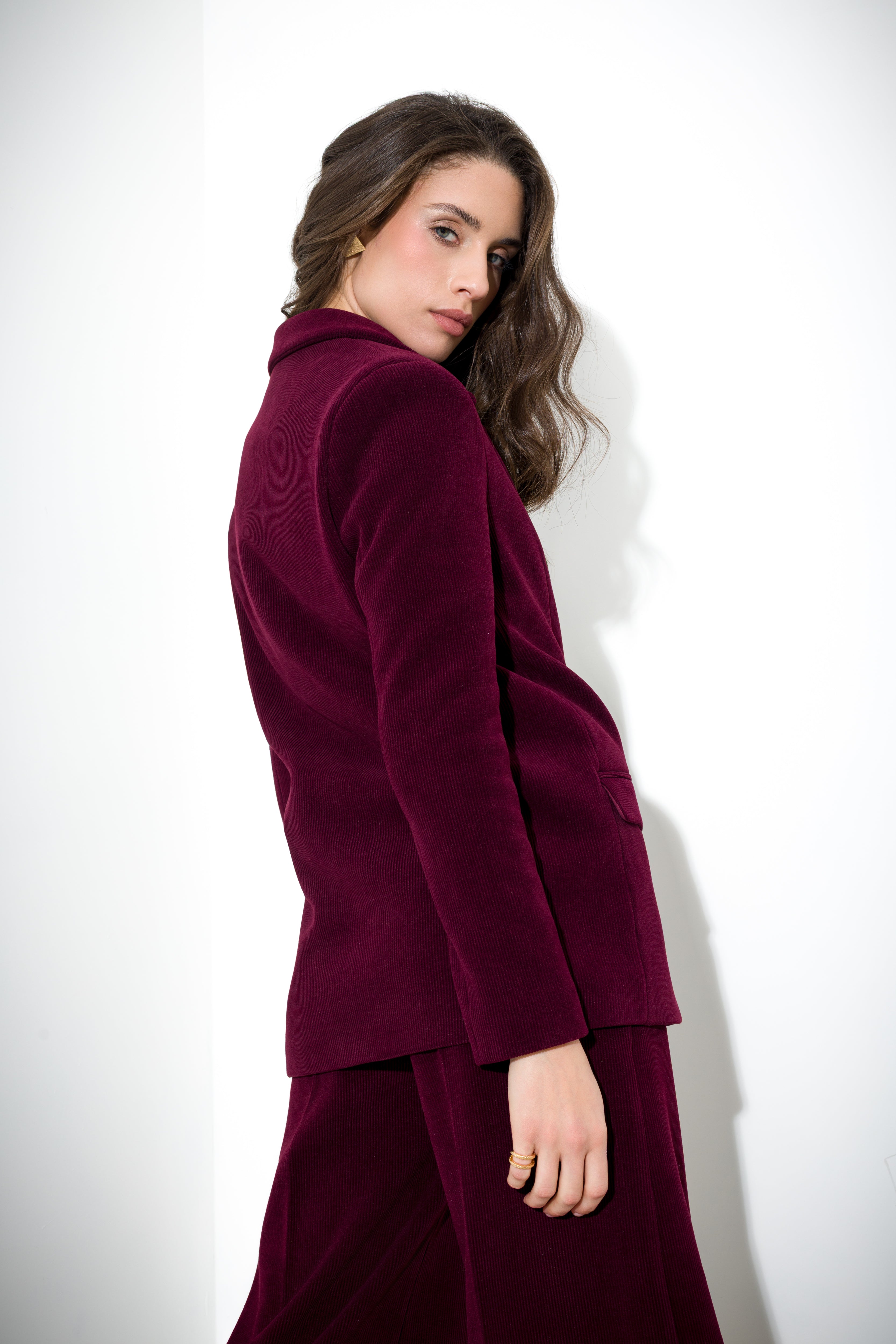 Blazer in velluto a coste