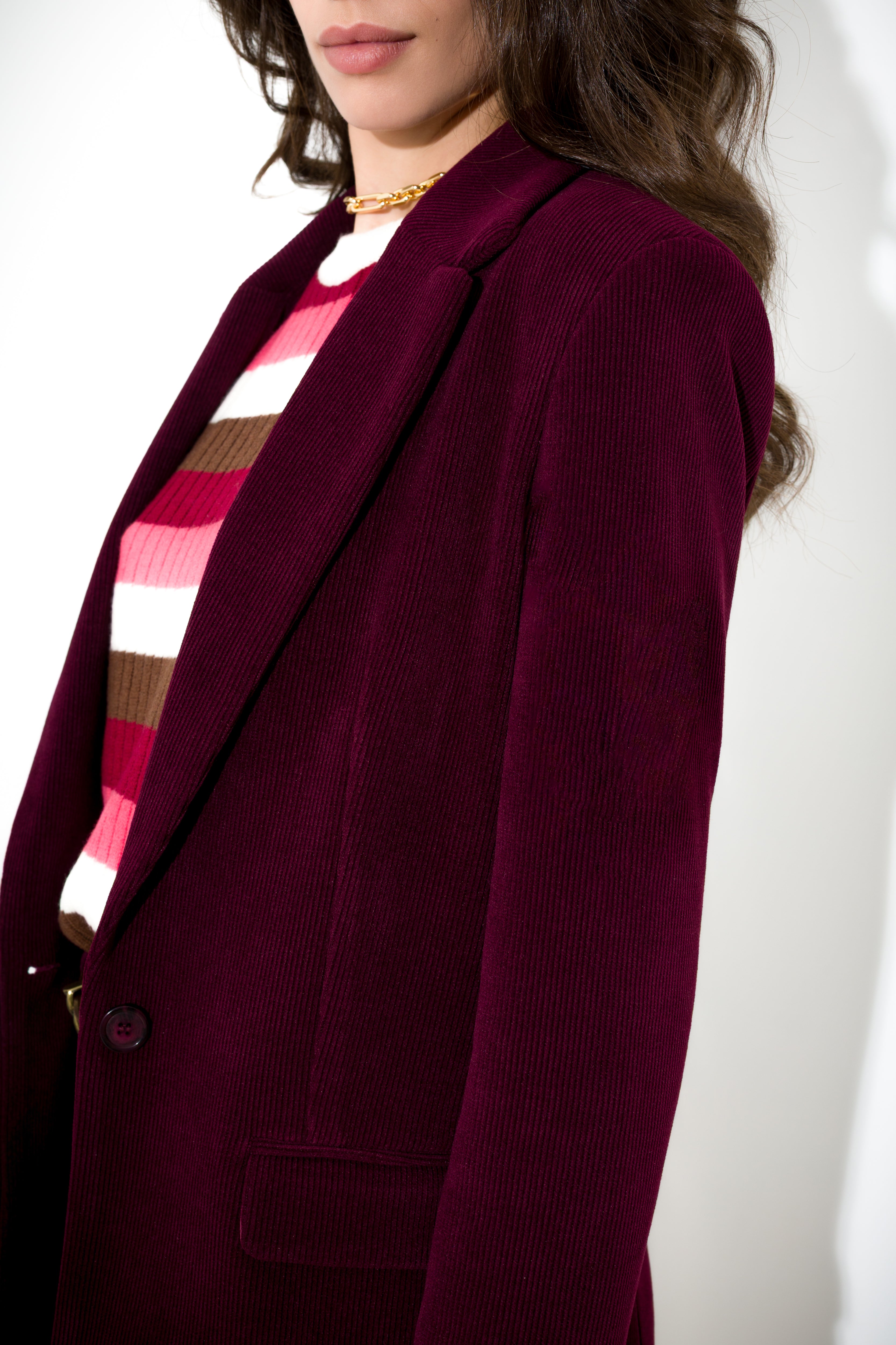 Blazer in velluto a coste