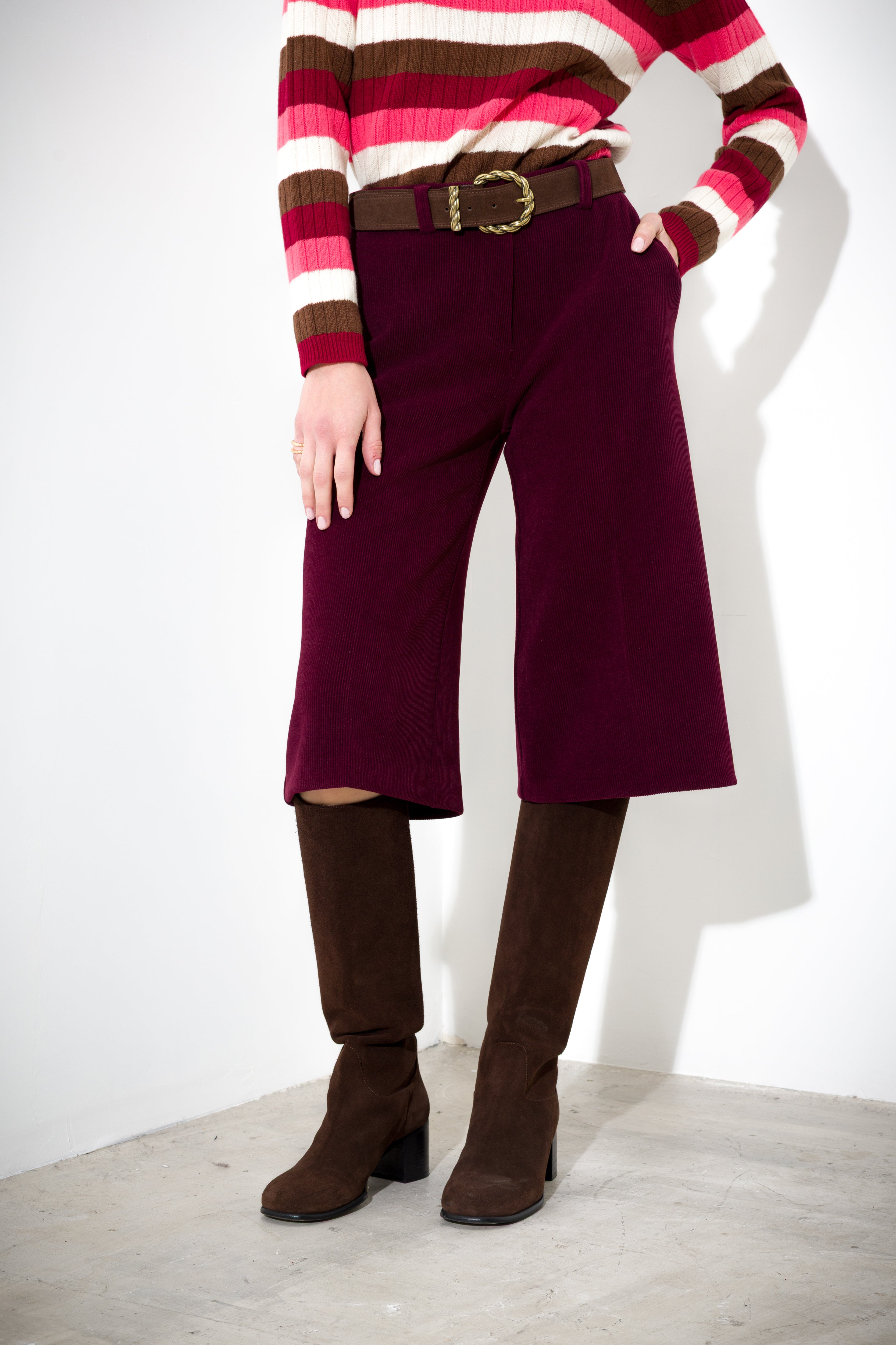 Bermuda in velluto coste