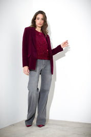 Top in velluto paillettes