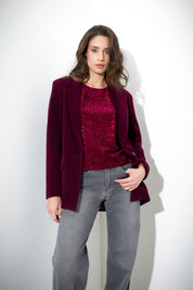 Top in velluto paillettes