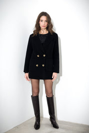 Cappotto doppiopetto in lana vergine