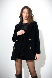 Cappotto doppiopetto in lana vergine