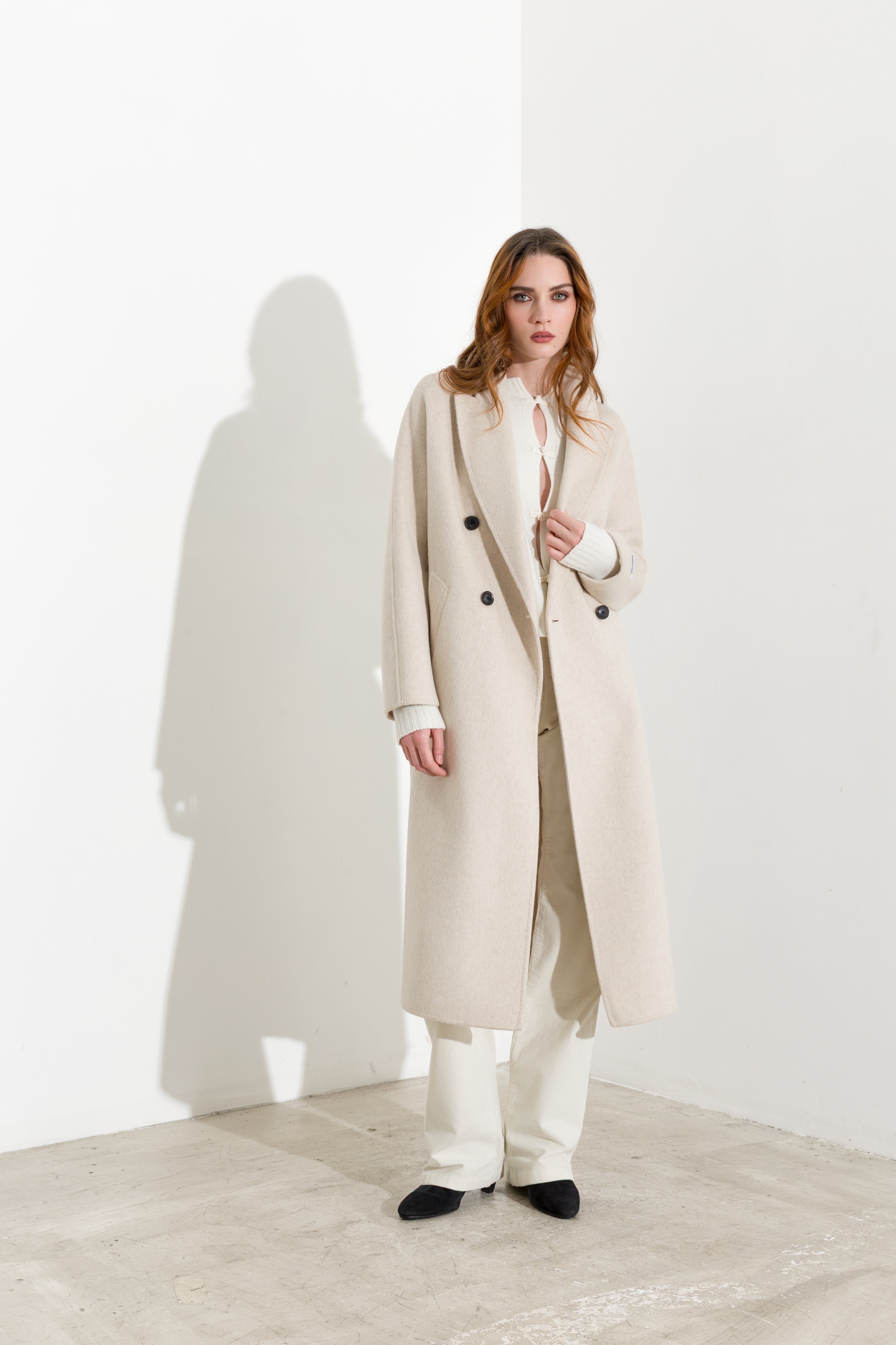 Cappotto lungo doppio petto