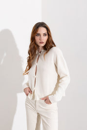 Cardigan con abbottonatura a nodi - Friendly Sweater
