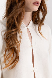 Cardigan con abbottonatura a nodi - Friendly Sweater