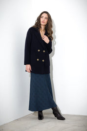 Cappotto doppiopetto in lana vergine