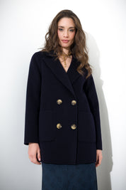 Cappotto doppiopetto in lana vergine