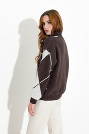 Maglia mezzo collo a rombi - Friendly Sweater