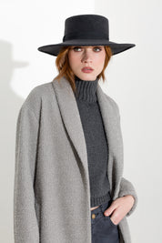 Cappotto lungo in maglia e lurex