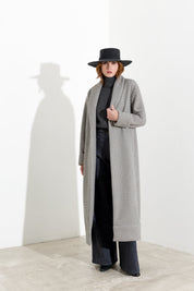 Cappotto lungo in maglia e lurex