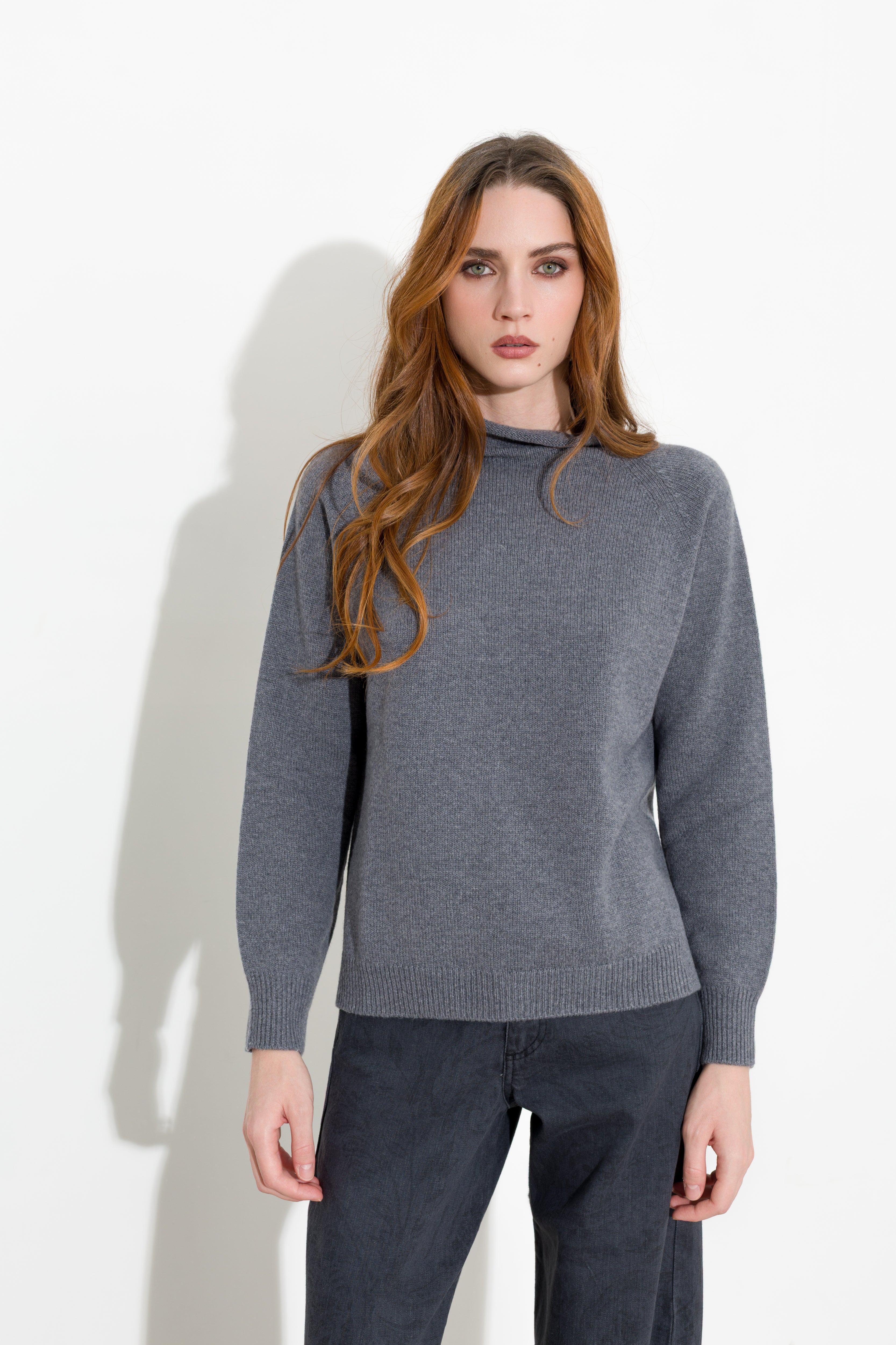 Maglia a lupetto in lana e cashmere