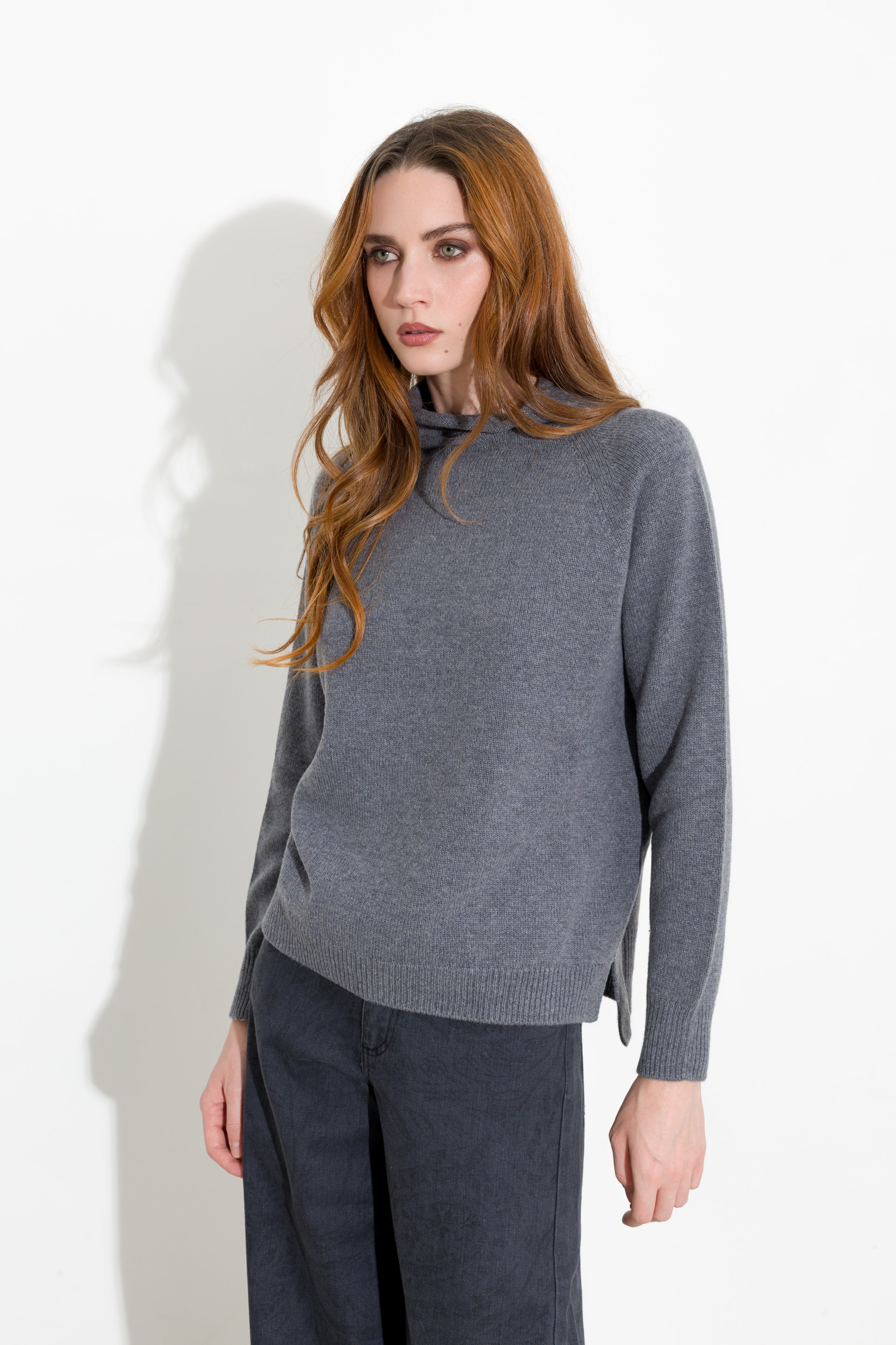 Maglia a lupetto in lana e cashmere