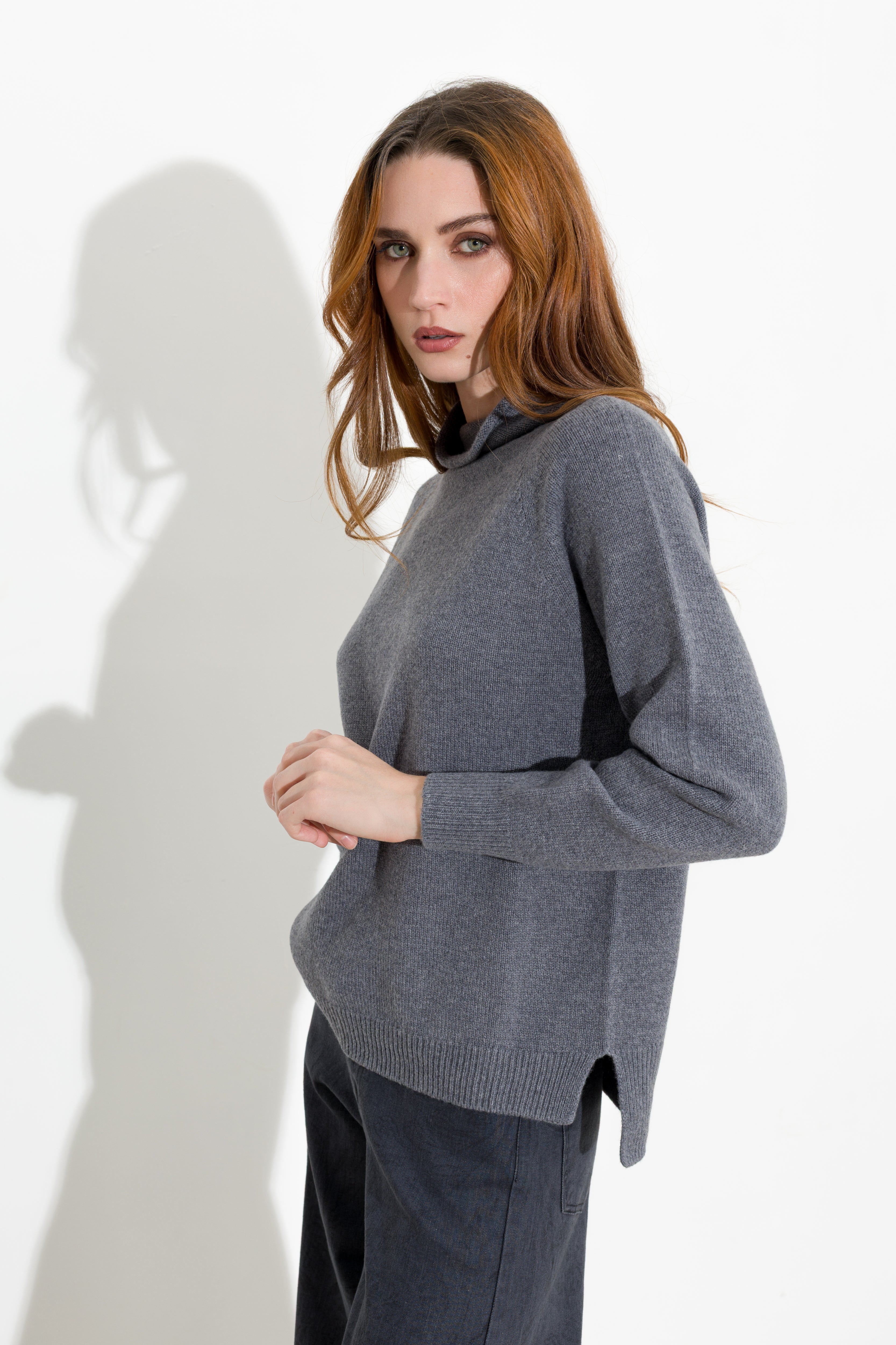 Maglia a lupetto in lana e cashmere