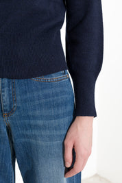 Maglia girocollo in lana e cashmere