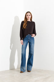 Maglia boxy in lana e cashmere con spacchi laterali - Friendly Sweater
