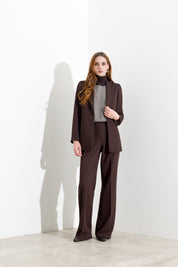 Gilet dolcevita smanicato in misto lana