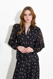 Blusa in misto seta