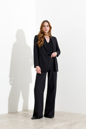 Blazer monopetto in crepe fluido