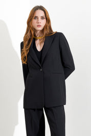 Blazer monopetto in crepe fluido
