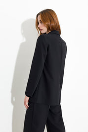 Blazer monopetto in crepe fluido